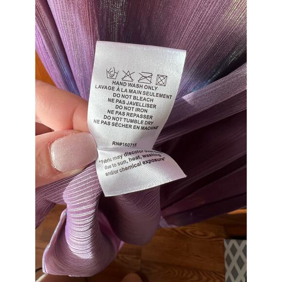 NWT Retrofête Women's Soleil Side Slit Strapless Maxi Dress Lilac Aurora Size S - Picture 9 of 14